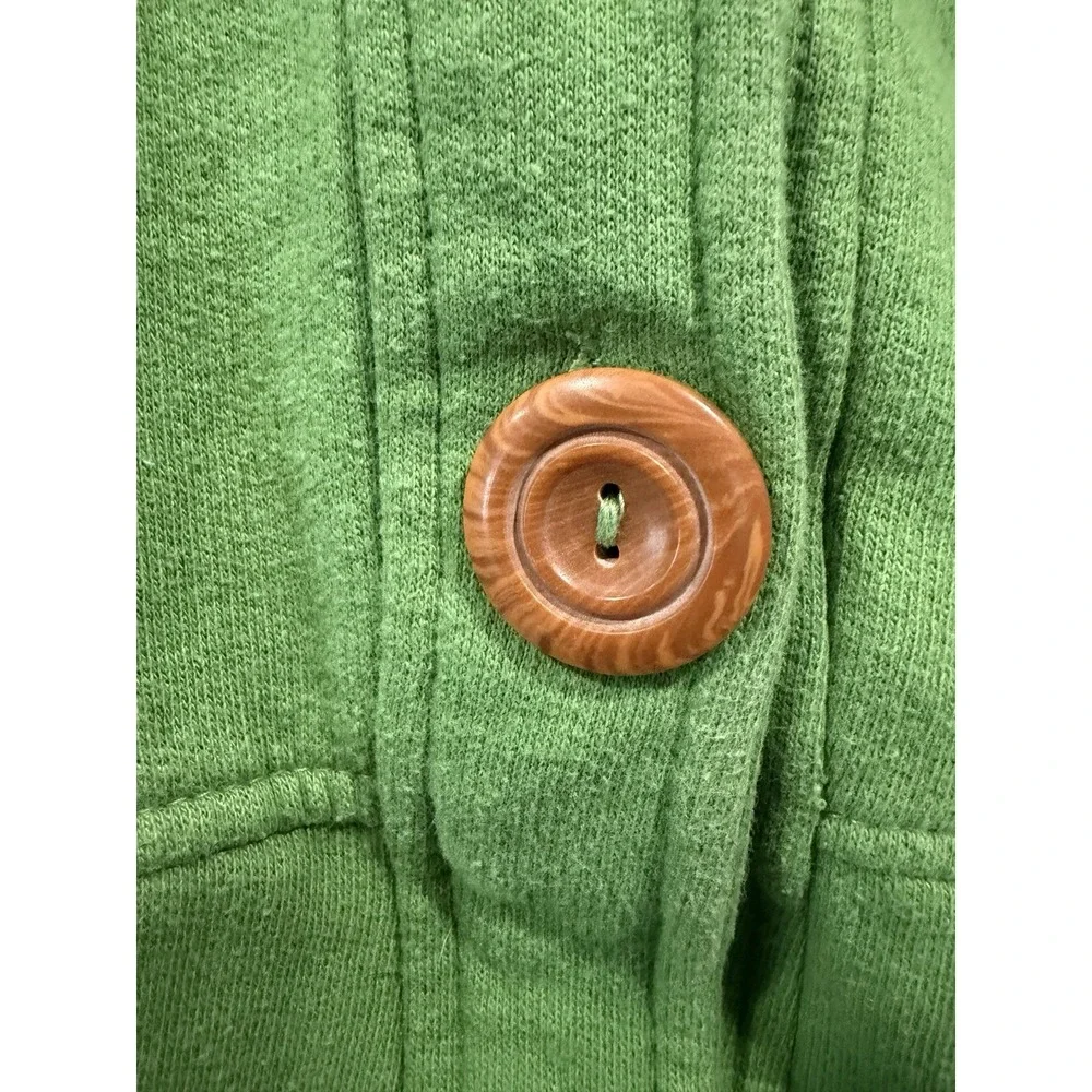Brownie New York Girls Coat Size L Wooden Button Spring Jacket Coat Green Light